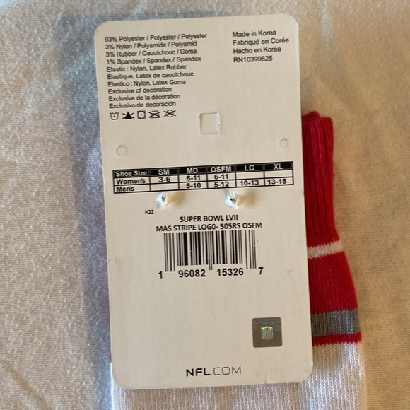 NEW WITH TAG SUPERBOWL LVII SOCKS - Picture 6 of 7